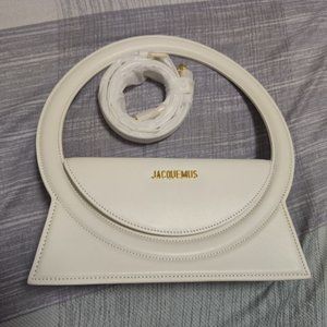 Jacquemus White Circle purse